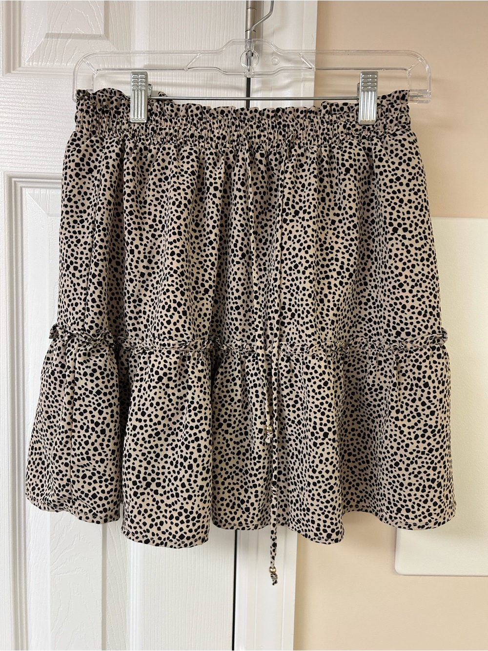 Crescent Leopard Tiered Skirt